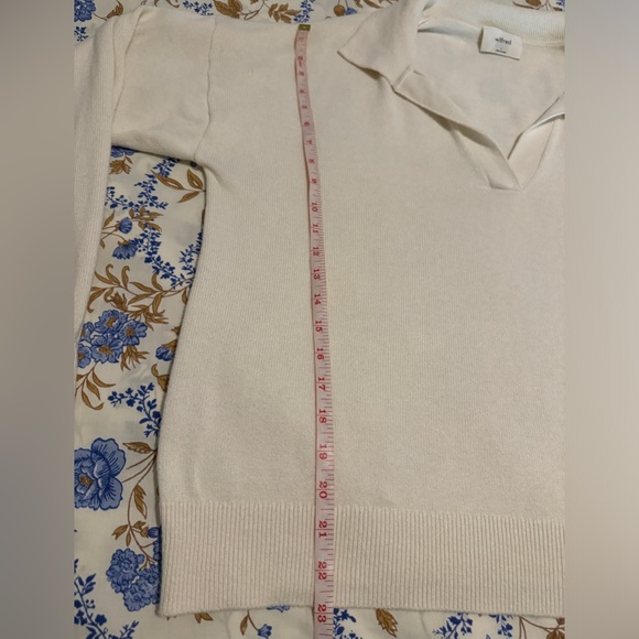 Wilfred Clara Sweater Large Light Birch Ivory Polo Merino Wool Cotton Aritzia - Picture 11 of 14